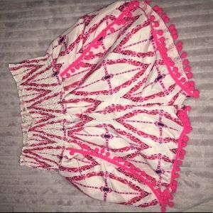 Pink and White Shorts